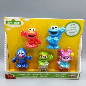Sesame Street Set of 5 Figures Collector Pack Grover Elmo Oscar Abby Cookie